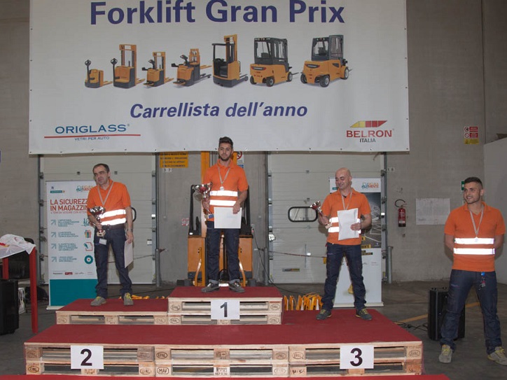 Abilit e sicurezza nelle manovre: SicuraMente presente alla premiazione del ''carrellista dell'anno'' in Belron Italia
