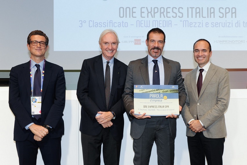 OneExpress premiata alla seconda edizione di Parola d'Impresa 2015