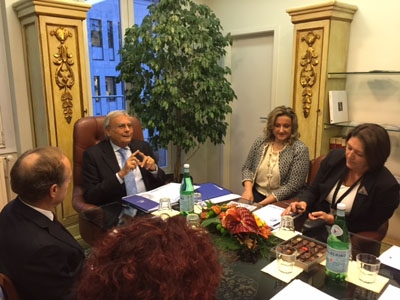 Il Commissario Europeo ai Trasporti Violeta Bulc ospite del presidente Paolo Ugg nella delegazione di Confcommercio di Bruxelles