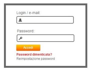 Accedi alla tua area utente