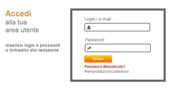 Aggiornamento profili utente, login e password