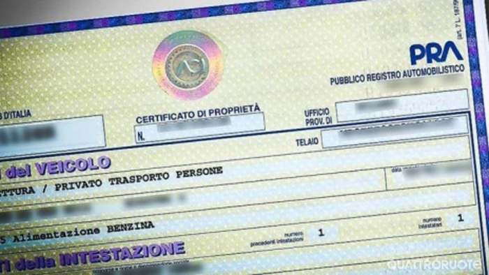 Documento unico per gli autoveicoli dal 1 luglio