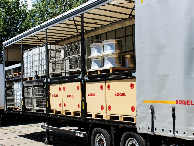 Raddoppio dei posti pallet nei semirimorchi Kgel