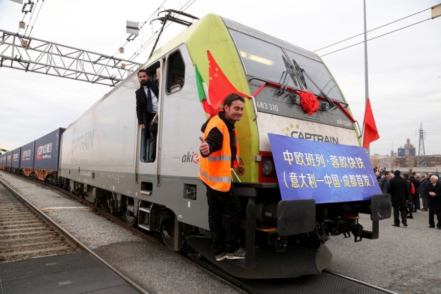 Mortara, partito il primo treno merci diretto Italia-Cina