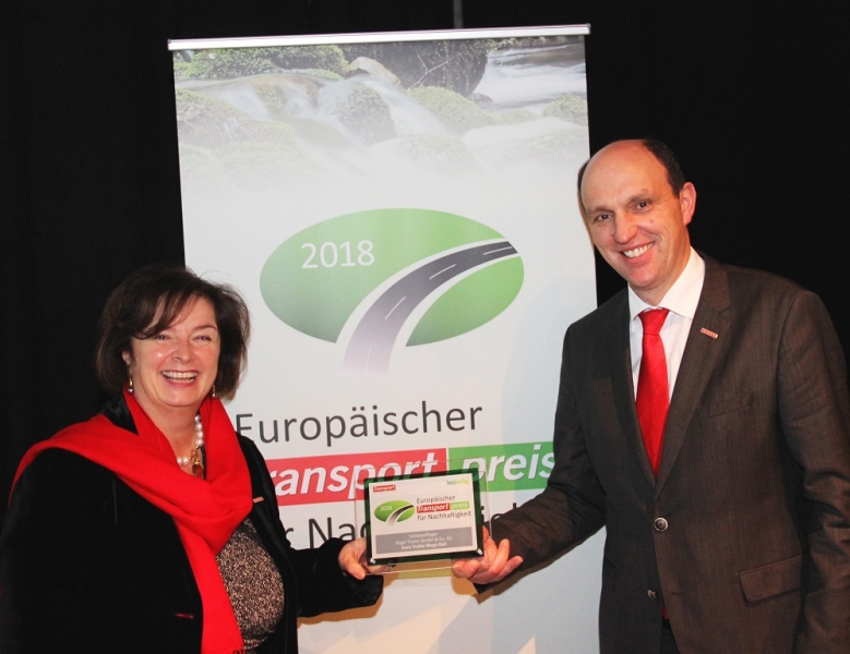 L'Euro Trailer Mega Rail di Kgel vince il premio europeo per il trasporto e per la sostenibilit