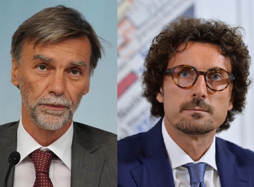 Delrio - Toninelli: scambio di saluti tra Ministri