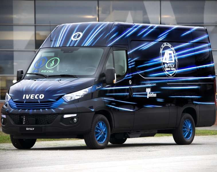 All'asta il Daily Blue Power Hi-Matic Natural Power IVECO per Fondazione Telethon.