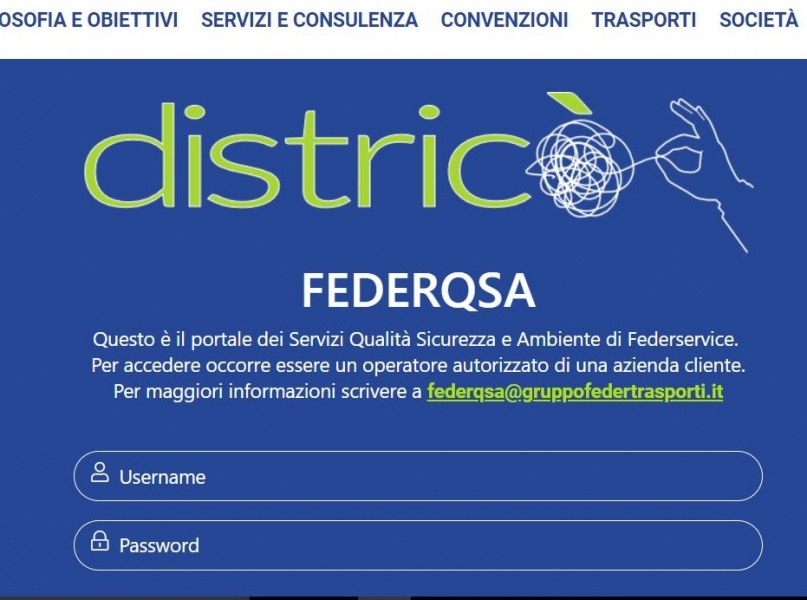 Arriva Districò, il portale ''salvatempo'' di Federservice