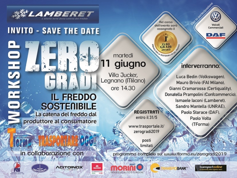 Torna l'appuntamento con ''Zero Gradi'', il workshhop dedicato alla sostenibilità della catena del freddo