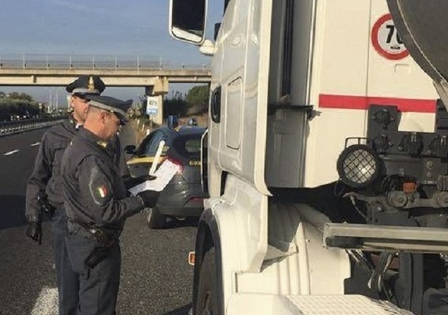 Trento, multa da 4130 euro per un autotrasportatore turco