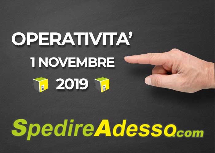 SpedireAdesso.com - Operatività 1 Novembre