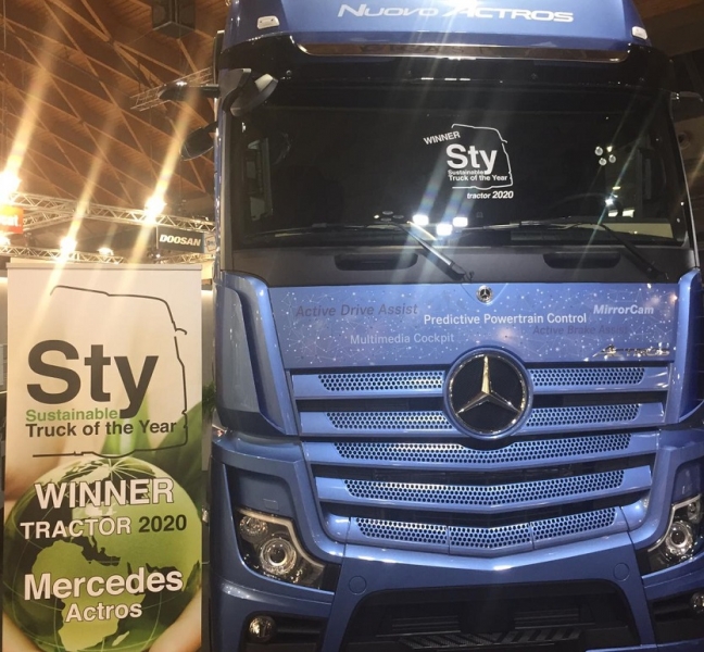 Il Nuovo Mercedes-Benz Actros premiato al Sustainable Truck of the Year 2020