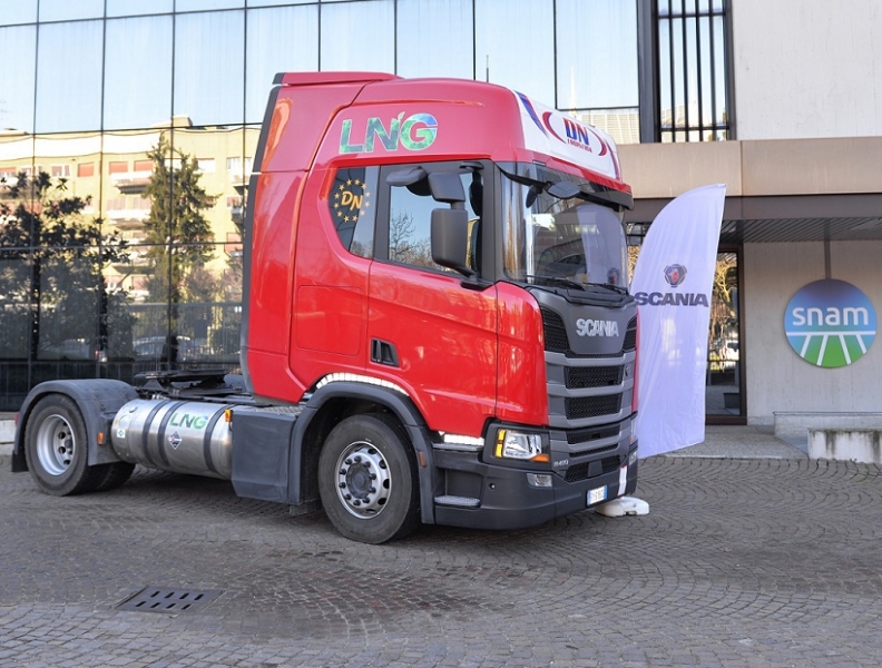 Snam, Scania e DN Logistica insieme per la mobilità sostenibile a LNG