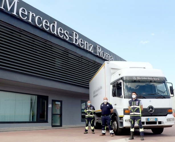 Mercedes-Benz Trucks Italia e Mercedes-Benz Roma insieme con la Protezione Civile della Regione Lazio