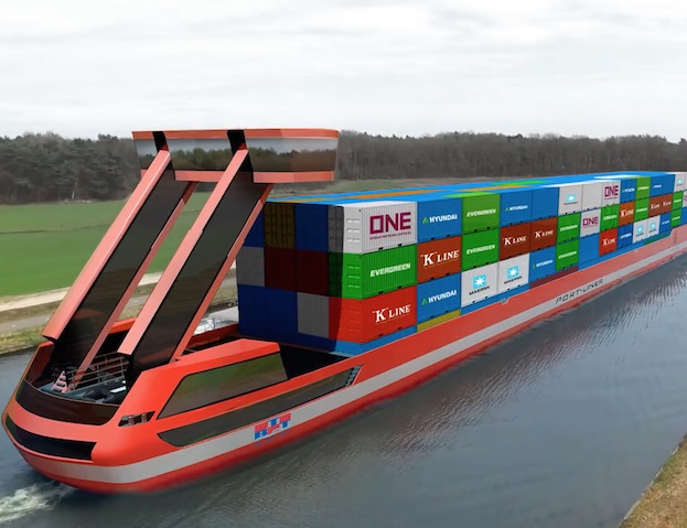 Trasporto via mare, ecco il portacontainer elettrico e autonomo