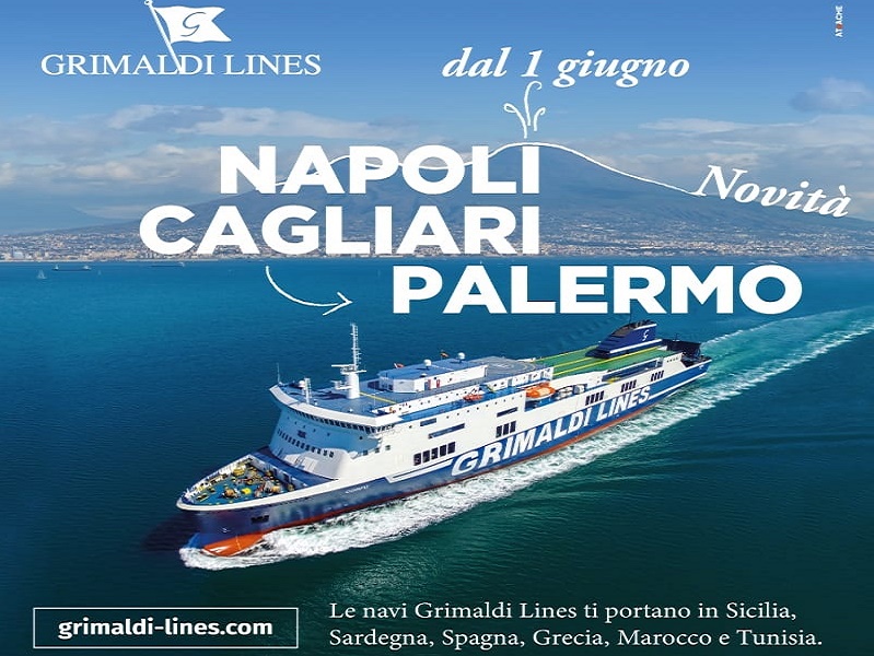 Il Gruppo Grimaldi opererà il collegamento RO-PAX Napoli-Cagliari-Palermo