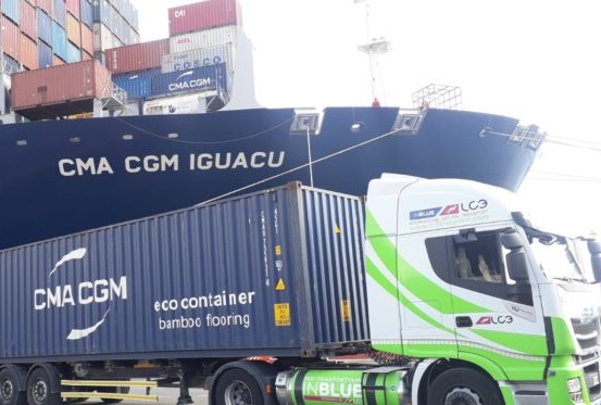 LC3 Trasporti protagonista dell’approdo della prima nave container della CMA CGM alimentata a LNG
