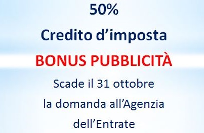 Torna il bonus pubblicità