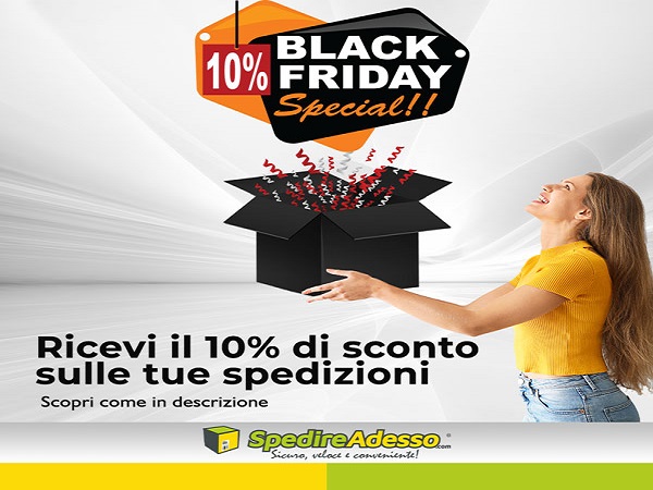 SpedireAdesso.com lancia la promo BFW21 in occasione del Black Friday