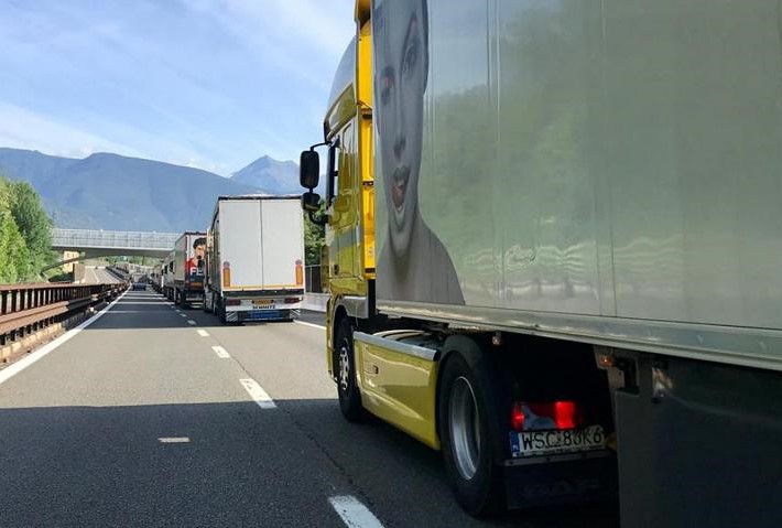 ANITA, contingentamento mezzi pesanti in Tirolo: circolazione in tilt sull'asse del Brennero