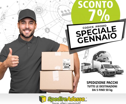 Gennaio super conveniente grazie a SpedireAdesso.com