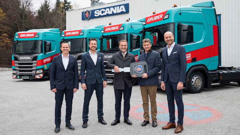 Nuovi veicoli biodiesel Scania per Gruber Logistics