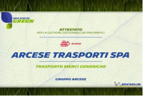 Arcese, riconoscimento per la sostenibilità da Michelin