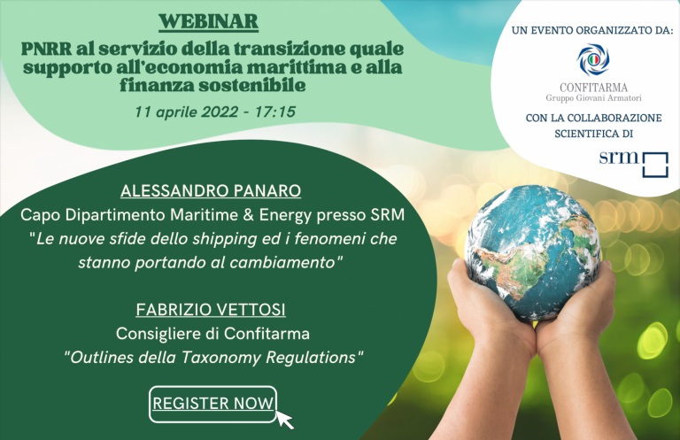 Webinar: ''PNRR al servizio della transizione quale supporto all’economia marittima e alla finanza sostenibile''