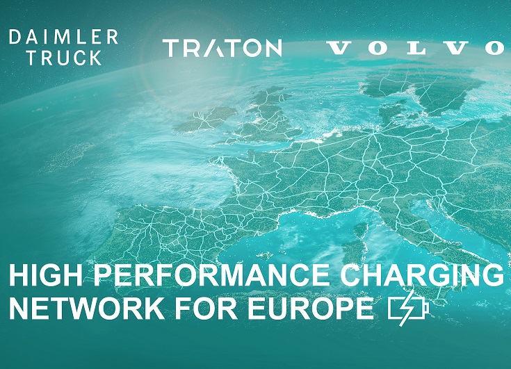 Infrastrutture di ricarica, ufficiale la jointventure tra Daimler Truck, TRATON GROUP e Volvo Group