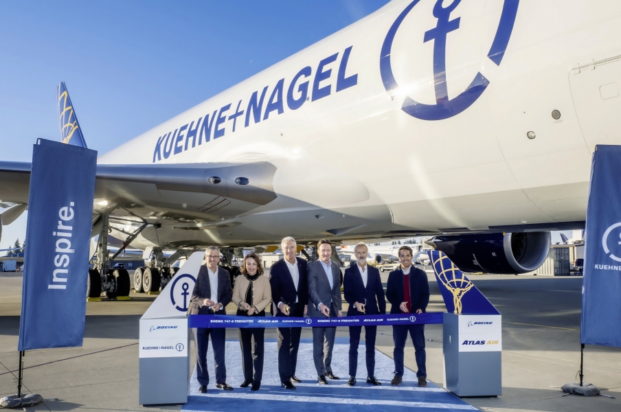 Kuehne+Nagel riceve il suo primo Boeing 747-8 Freighter ''Inspire''