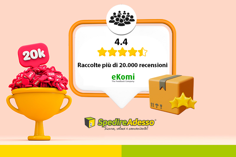 20.000 recensioni online per SpedireAdesso.com