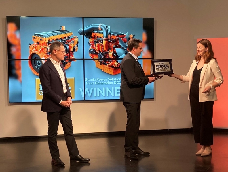 Scania vince il premio ''Diesel of the Year 2023''