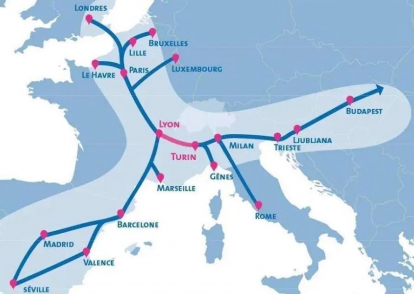TAV/ GIACHINO : i corridoi ferroviari europei