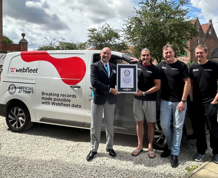 Webfleet, nuovo GUINNESS WORLD RECORDS™ per la massima distanza percorsa da un furgone elettrico con una singola carica