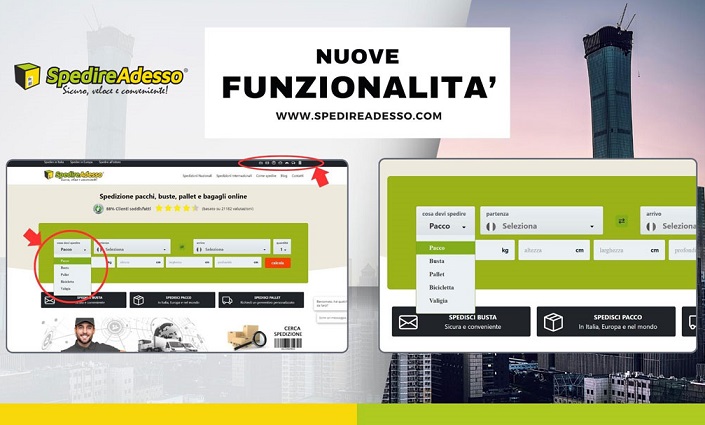 SpedireAdesso rivoluziona l'esperienza dell'utente con nuove funzionalità di calcolo del costo di spedizione