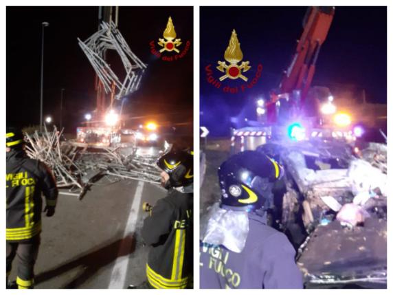Camion perde il carico: due morti. Arrestato l'autista pirata