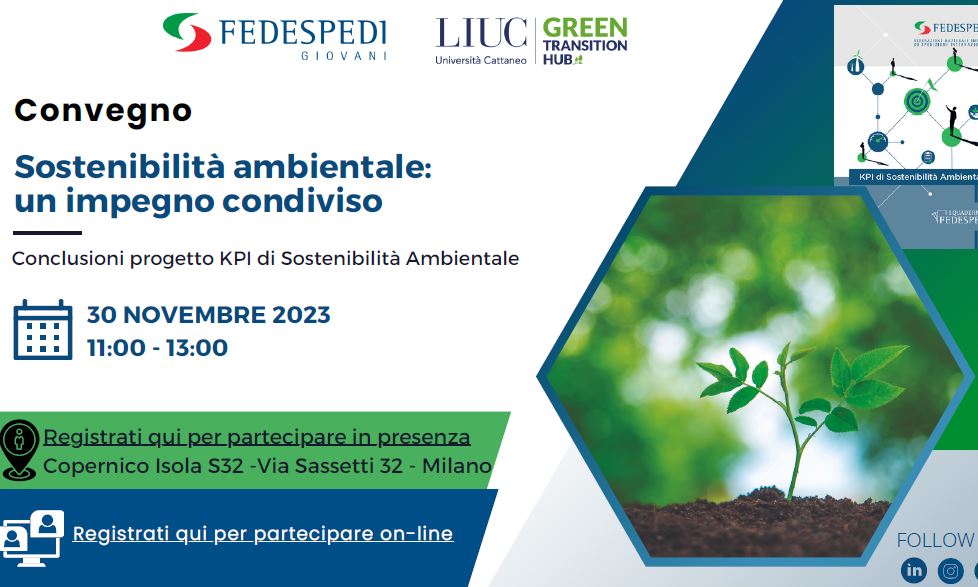 Convegno ''SostenibilitÃ  ambientale: un impegno condiviso'' promosso da Fedespedi Giovani