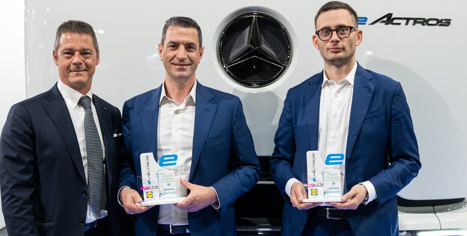 Un trasporto a zero emissioni con Daimler Truck Italia, LC3 Trasporti e Lidl