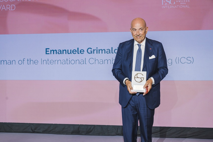 Il Presidente dell’ICS Emanuele Grimaldi premiato agli ESG Shipping Awards