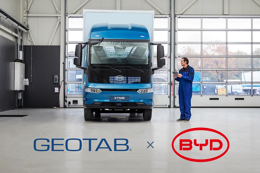 Geotab e BYD Trucks Europe collaborano per migliorare la gestione sostenibile delle flotte in Europa