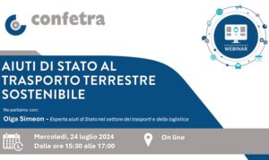 Webinar gratuito ''Aiuti di Stato aiuti al trasporto terrestre sostenibile''