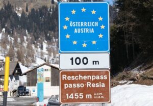 Austria - Chiusura della B180 Strada stradale Resia in Tirolo