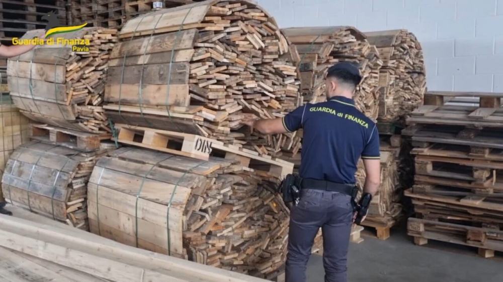 Pavia, scoperta fabbrica di pallet contraffatti