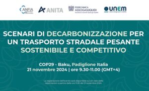 ANFIA, ANITA, ASSOGASLIQUIDI e UNEM insieme alla COP29 di Baku