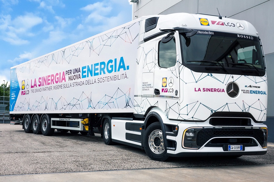Nuova era del trasporto sostenibile: Lidl riceve il primo eActros 600 in Italia