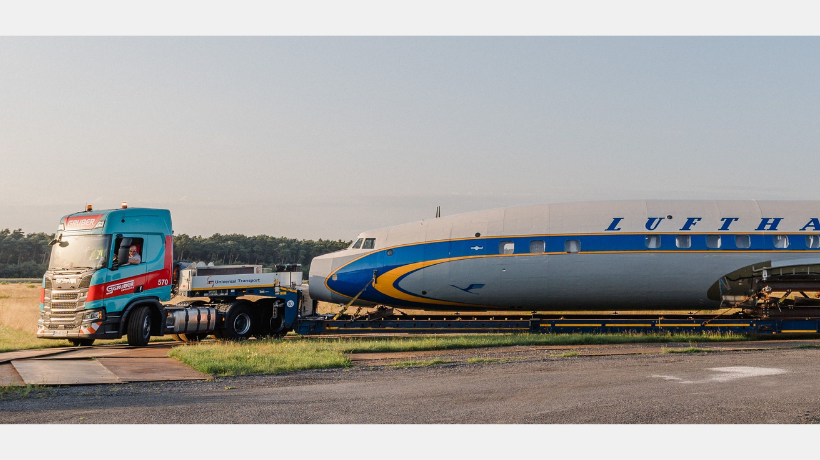 Gruber Logistics e Lufthansa trasporti eccezionali per riportare la Lockheed Super Star a Francoforte transportonline