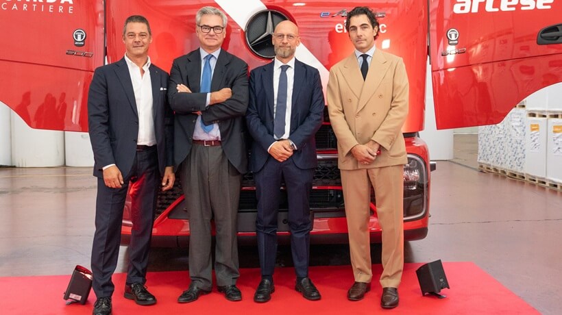 Daimler Truck Italia consegna ad Arcese il nuovo eActros 600 Transportonline
