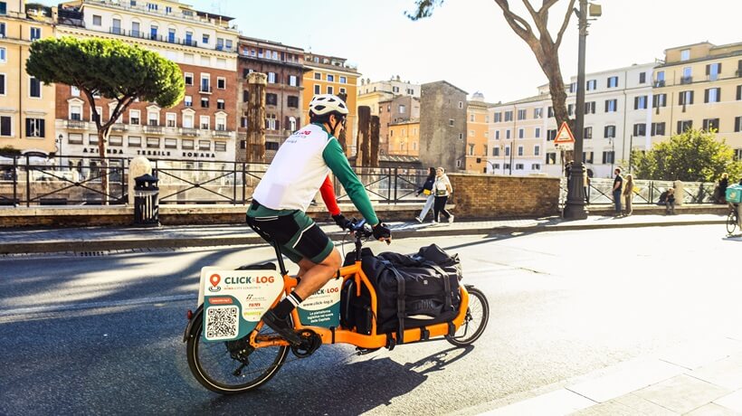 Click & Log lancia il servizio di cargo bike a Roma per consegne green Transportonline (1)