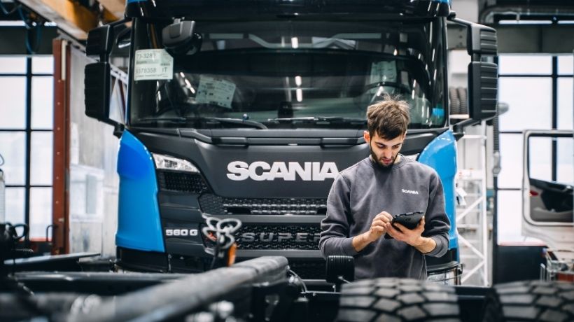 L’officina del futuro è Scania gestione 100 digitale con TED transportonline