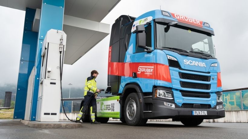 Trasporto a idrogeno primo test in Italia con Gruber e Scania transportonline